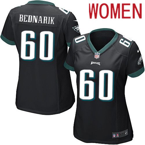 Women Philadelphia Eagles #60 Chuck Bednarik Nike Black Game NFL Jersey